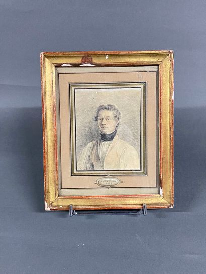 19th-Century School
Portrait of a Man 
Graphite...