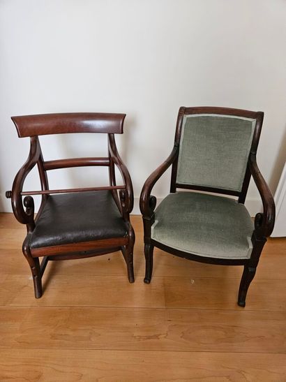 Small mahogany children's armchair, with...