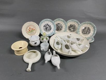 A set of ironware and earthenware from Gien,...
