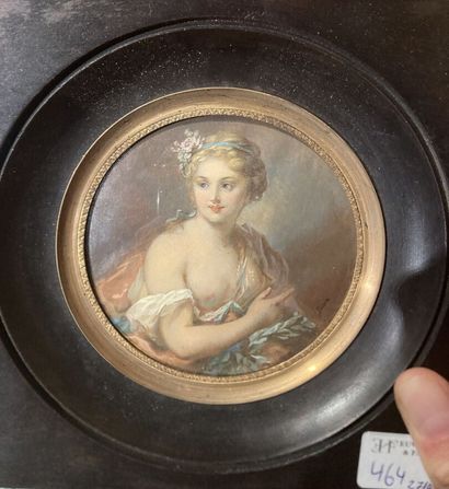 Miniature of a young woman
Signed 