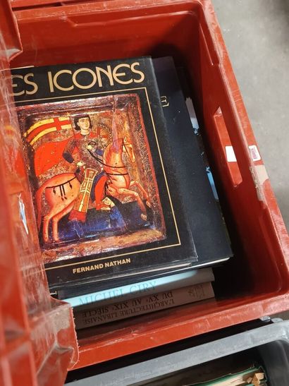 Set of three boxes of art books