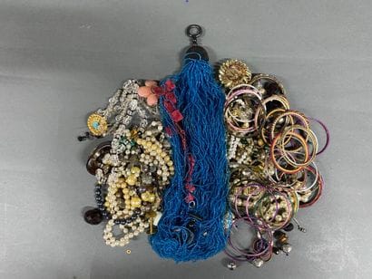 Lots of costume jewelry, including rings,...