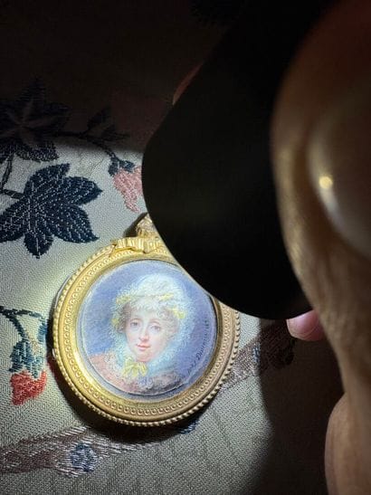 DESMARCY
Portrait of a Lady Wearing a Headdress
Round...