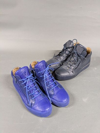 GIUSEPPE ZANOTTI 
Two pairs of men's leather...