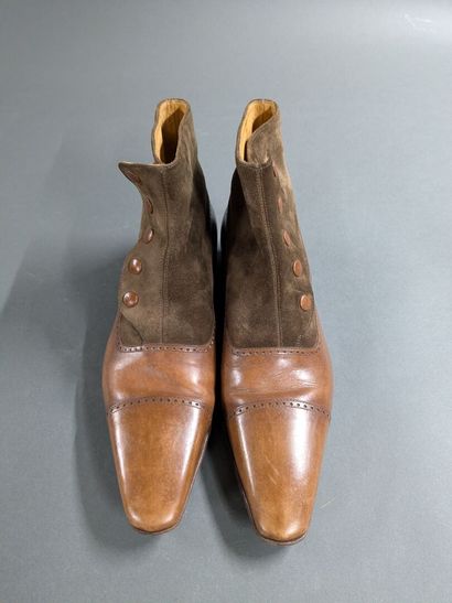 GERARD SENE
Pair of men's high-top leather...