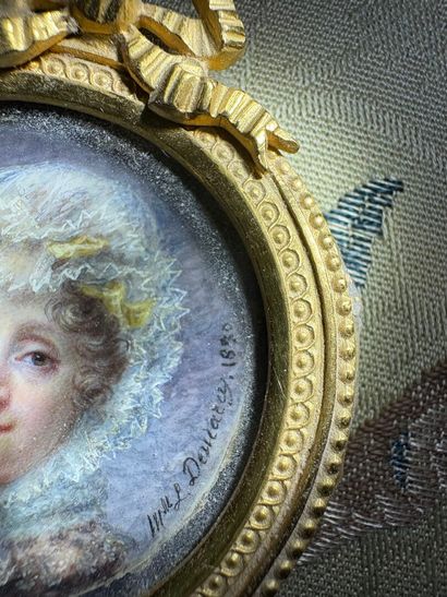 DESMARCY
Portrait of a Lady Wearing a Headdress
Round...