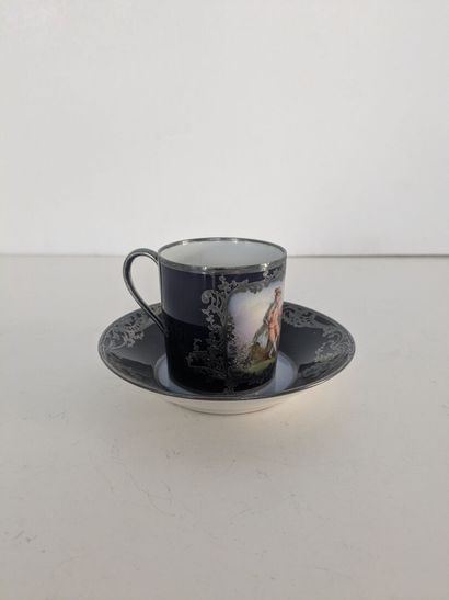 Sèvres
Litron cup and saucer in polychrome-glazed...
