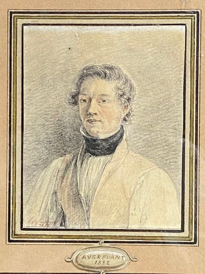 19th-Century School
Portrait of a Man 
Graphite...