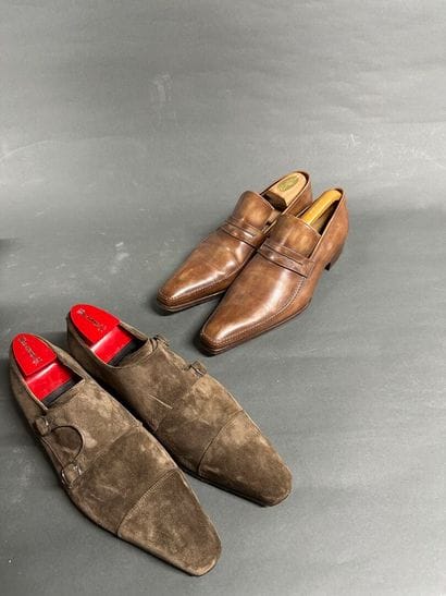 GERARD SENE
Two pairs of men's shoes, including...