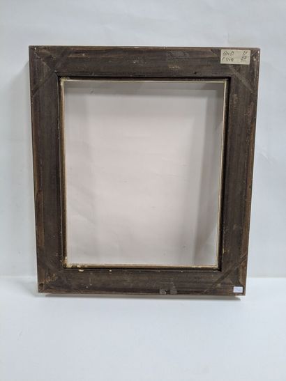 Set of two wooden and stucco frames decorated...