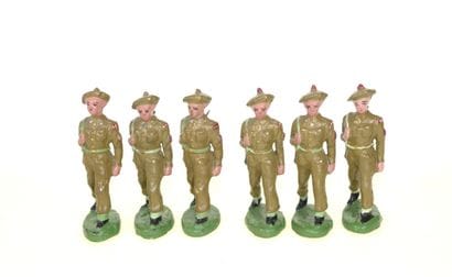 SOLIDO BELGE : 6 soldats Ecossais au défilé,...