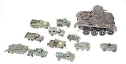 Set of 12 military vehicles, including a...