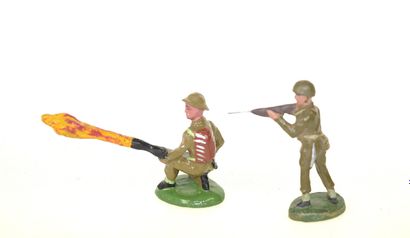 SOLIDO BELGE : 2 soldats au combat, en composition,...