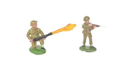 SOLIDO BELGE : 2 soldats au combat, en composition,...