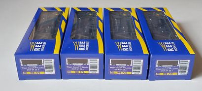 REE MODELES, (4) réf WB776, wagons-marchandises...