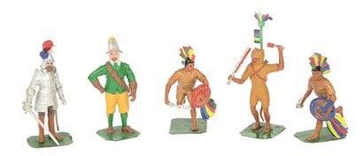 5 figurines de la conquète Espagnole des...