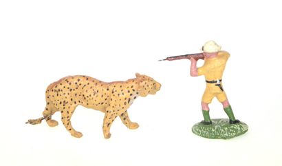 SOLIDO BELGE : Chasseur blanc et guépard,...
