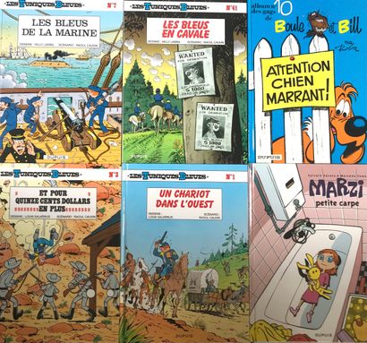 
LOT 14 DUPUIS COMIC BOOKS: TUNIQUES BLEUS,...