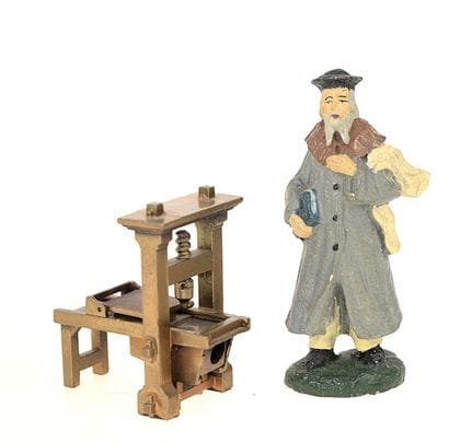 Johannes Gutenberg et sa presse à imprimer,...