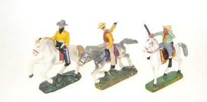 DURSO : 3 Cow-boys à cheval, en composition....