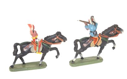 FROHA : 2 Indiens à cheval, en composition,...