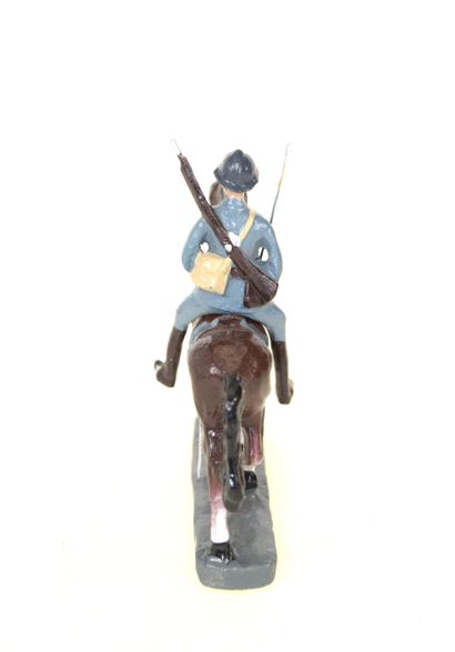 DURSO : Officier Français à cheval, en composition....