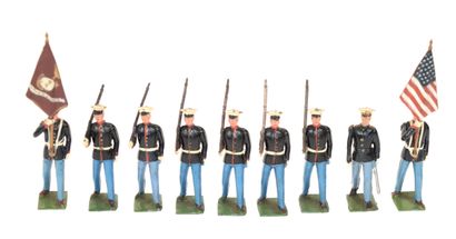 BRITAINS : 9 militaires US du corps des Marines...