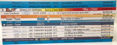 
LOT 14 DUPUIS COMIC BOOKS: TUNIQUES BLEUS,...