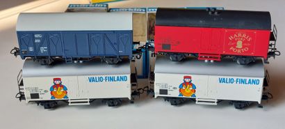 MÄRKLIN set de (4) wagons publicitaires ...