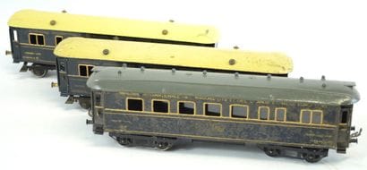 HORNBY series écart O : (3) voitures CIWL,...