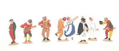 F.M (France) : 11 figurines en plomb moulées...