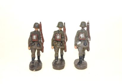 ELASTOLIN : 3 soldats Tchécoslovaque (?)...