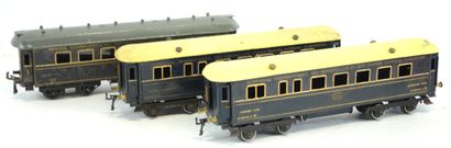 HORNBY series écart O : (3) voitures CIWL,...