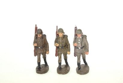 ELASTOLIN : 3 soldats Tchécoslovaque (?)...