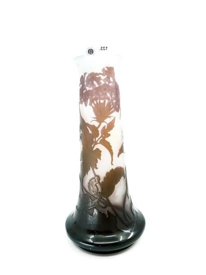 Emile GALLE (1846-1904)
Vase tubulaire, épreuve...