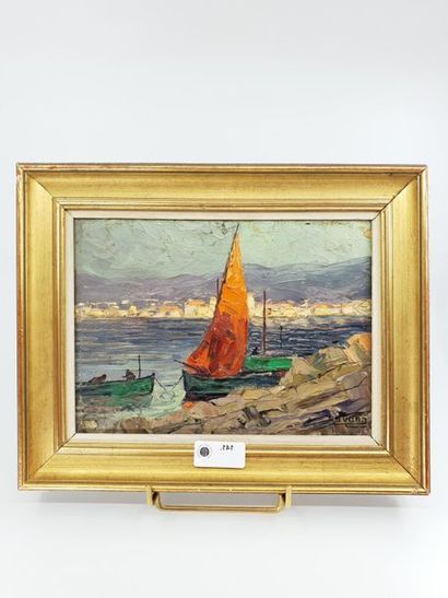 G BOYER 
Huile sur panneau représentant le...