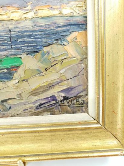 G BOYER 
Huile sur panneau représentant le...
