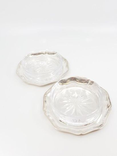 ERCUIS 
DEUX vides-poche en cristal de sevres...