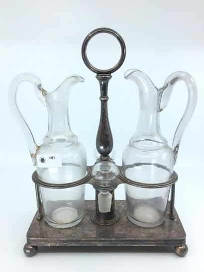 CHRISTOFLE
Huilier-vinaigrier en verre et...