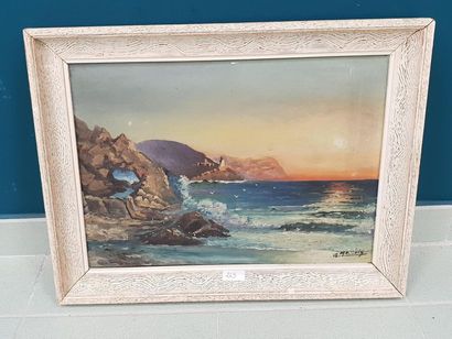 MANGUIN R. 
Le Phare. 
Huile sur toile, encadrée,...