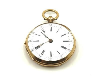 MONTRE de col en or jaune 750° 
Poids brut...