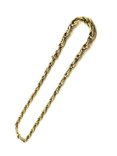 COLLIER en or jaune 750° maille fantaisie...