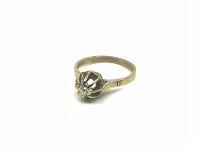 BAGUE solitaire en or gris 750° ornée d'un...