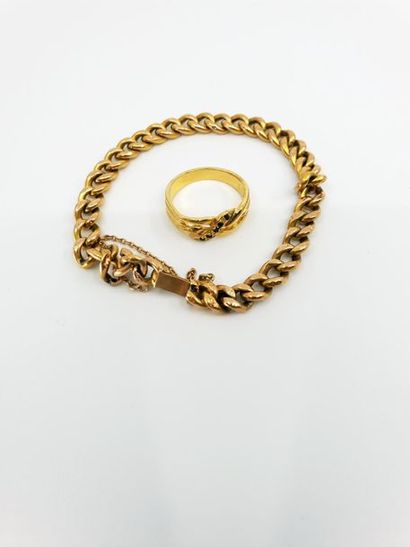 BRACELET gourmette en or jaune 750°
Poids...
