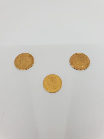 DEUX PIECES DE 10 FRANCS OR 
On y joint une...