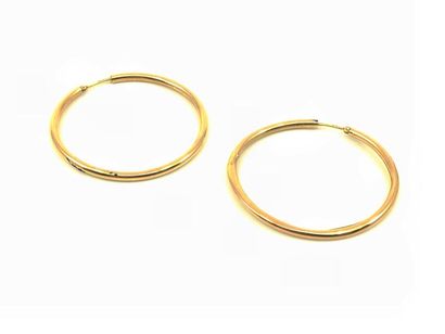 CREOLES en or jaune 750° 
Poids : 2,38 g