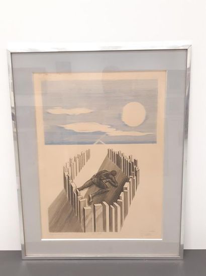 EPREUVE D'ARTISTE 
Lithographie encadrée...