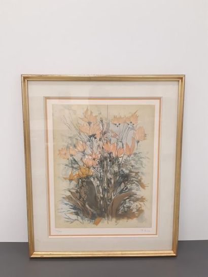 F HILON
GRAVURE
représentant un bouquet de...