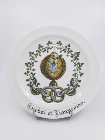PORCELAINE D'AUTEUIL 
Service à poisson à...