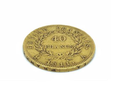 PIECE 40 FRANCS OR Napoléon auréolé 1811/A
Poids...